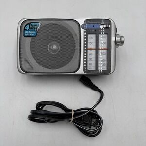 Panasonic RF-2400 AM/FM Portable Radio Silver Tested